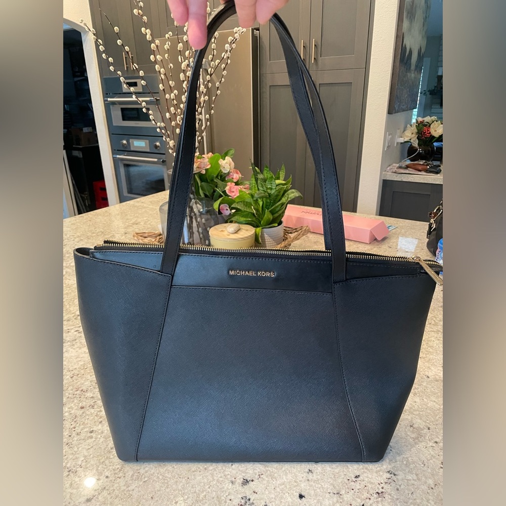 Excellent condition Michael Kors black tote.